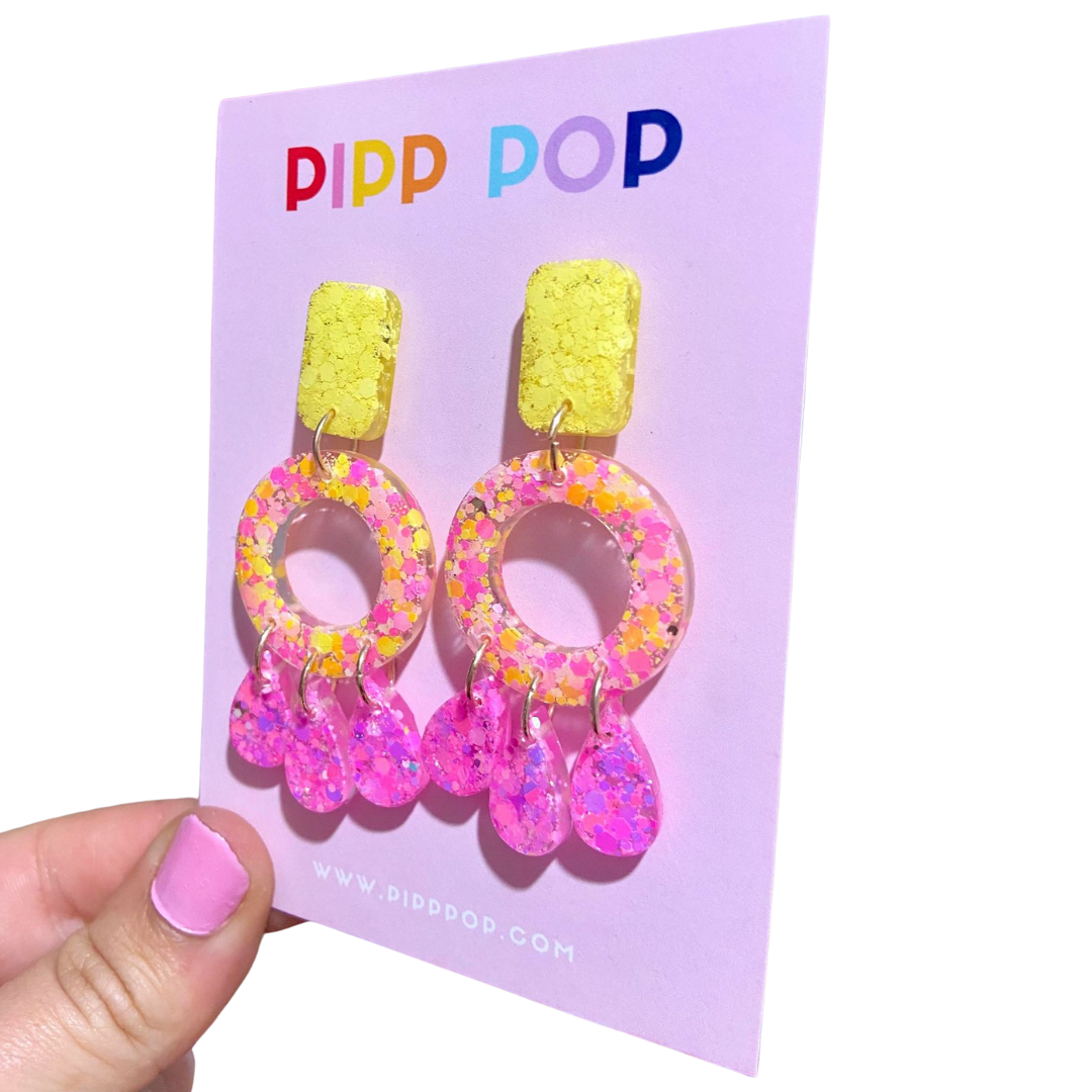 Aria Glitter Dangles - Sherbie - 3 Styles available-Pipp Pop