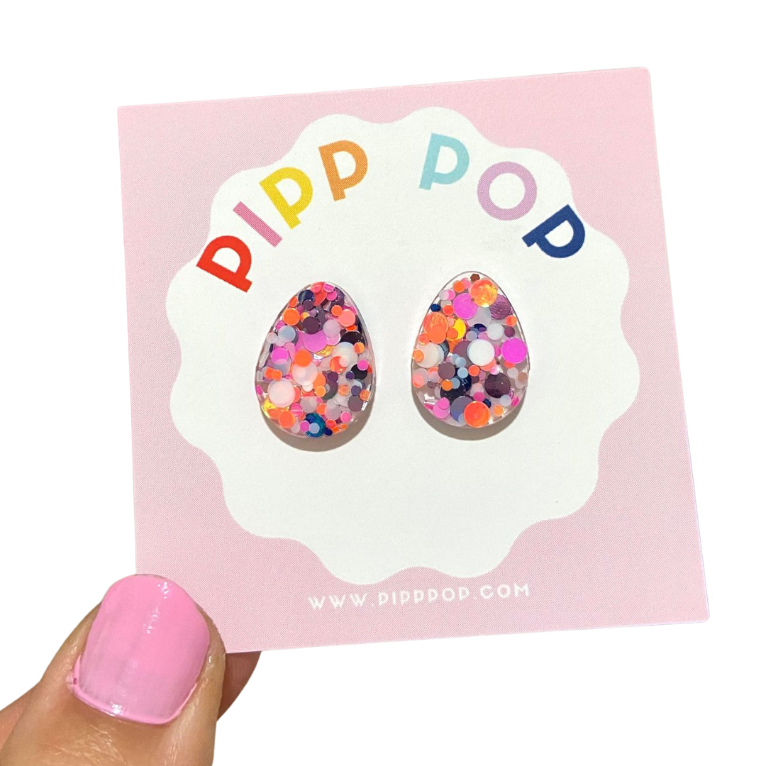 Easter Egg Studs- 4 Colours Available-Pipp Pop