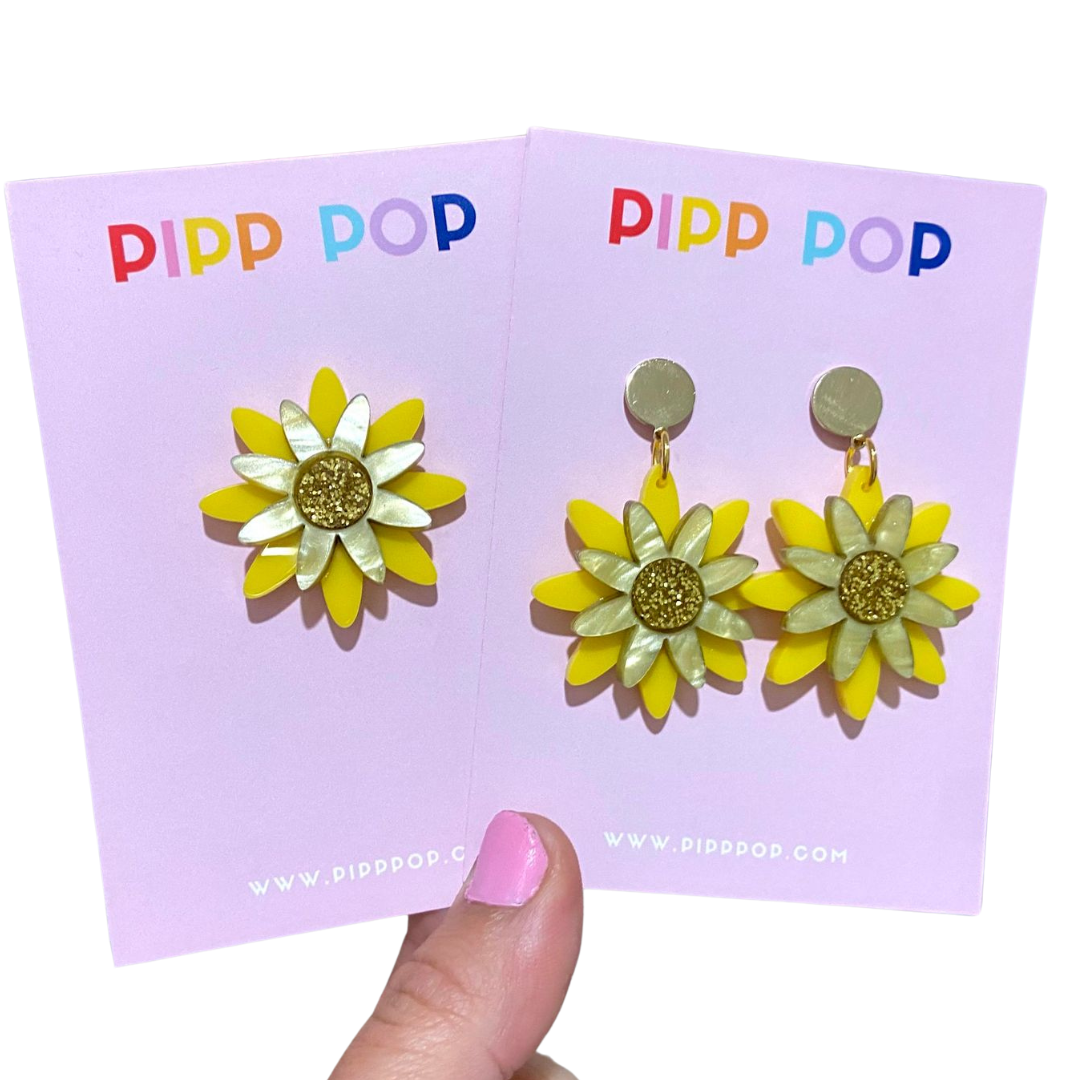 Sunflower Brooch-Pipp Pop