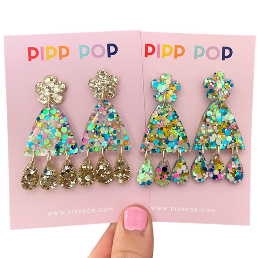 Suzie Glitter Dangles - Party Pop - 3 styles available-Pipp Pop