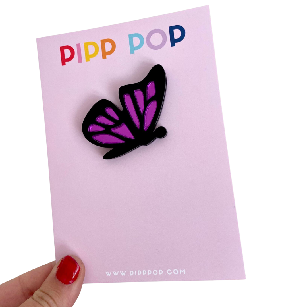 Butterfly Brooch - 4 Colours Available-Pipp Pop