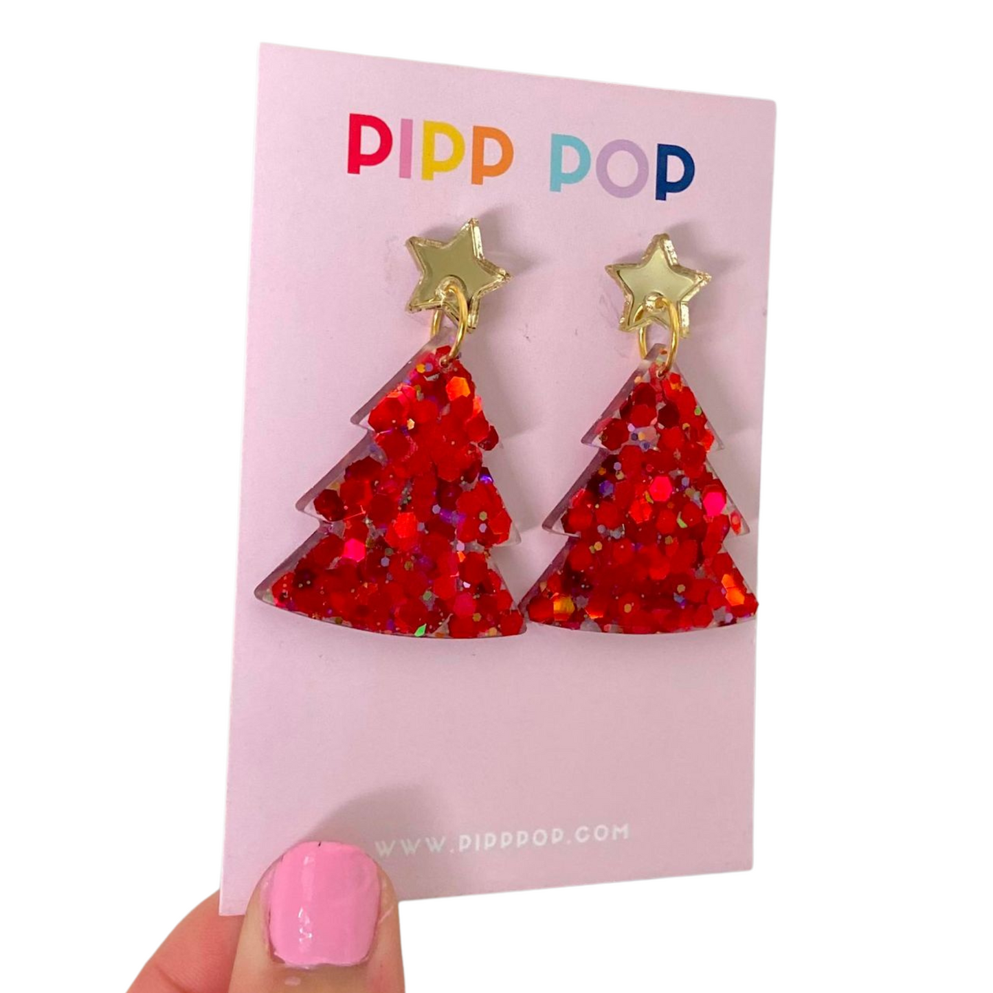 Glitter Christmas Tree Dangles - 11 Styles Available-Pipp Pop