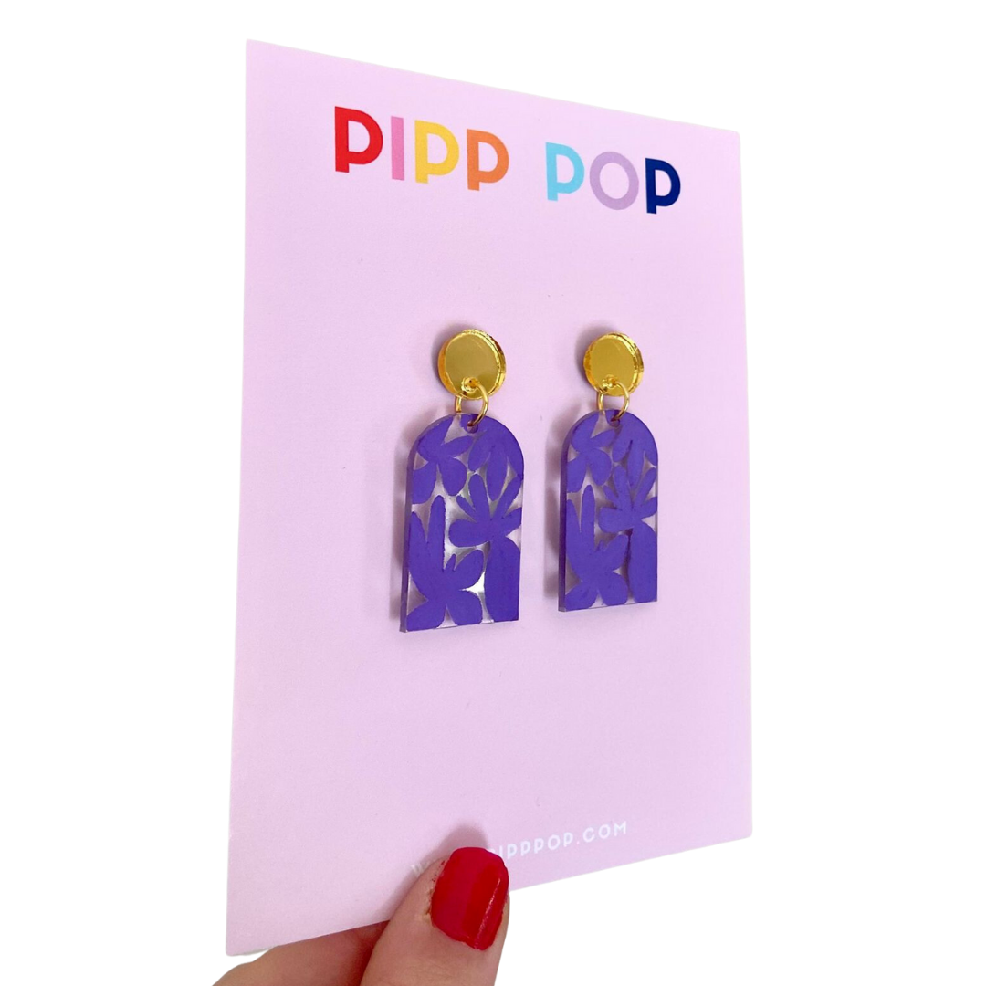 Secret Garden Flower Dangles - Statement - 13 Colours Available-Pipp Pop