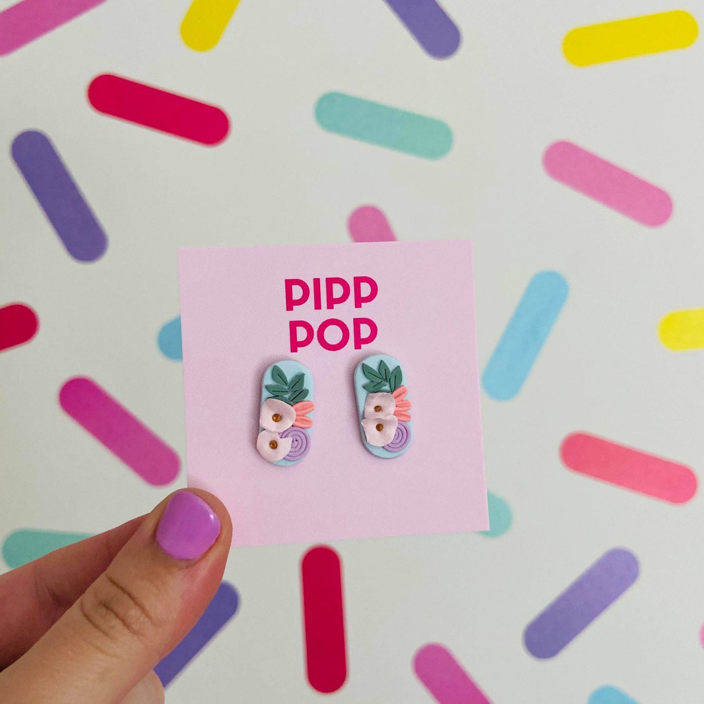 Pip's Poppies Studs-Pipp Pop