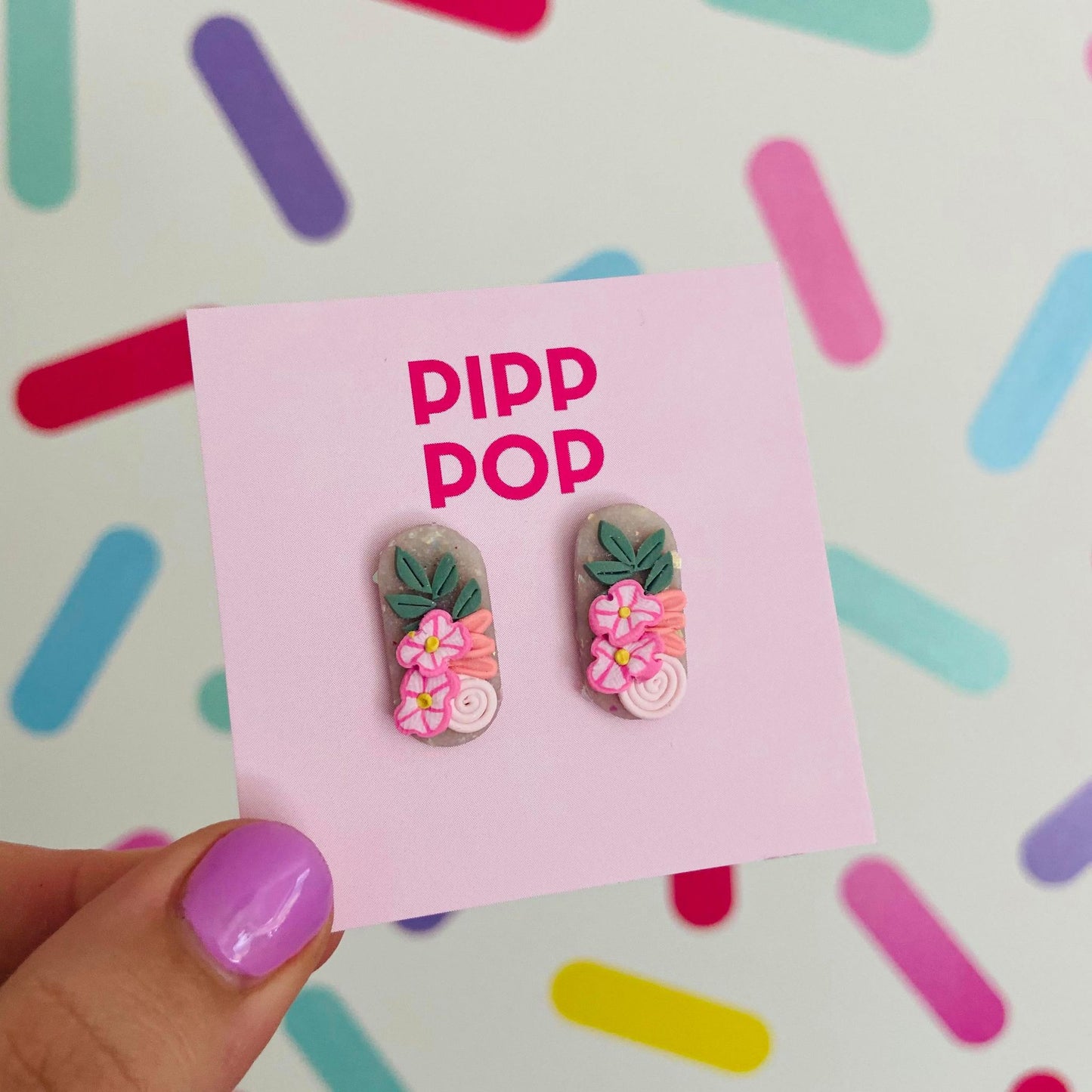 Pip's Poppies Studs-Pipp Pop