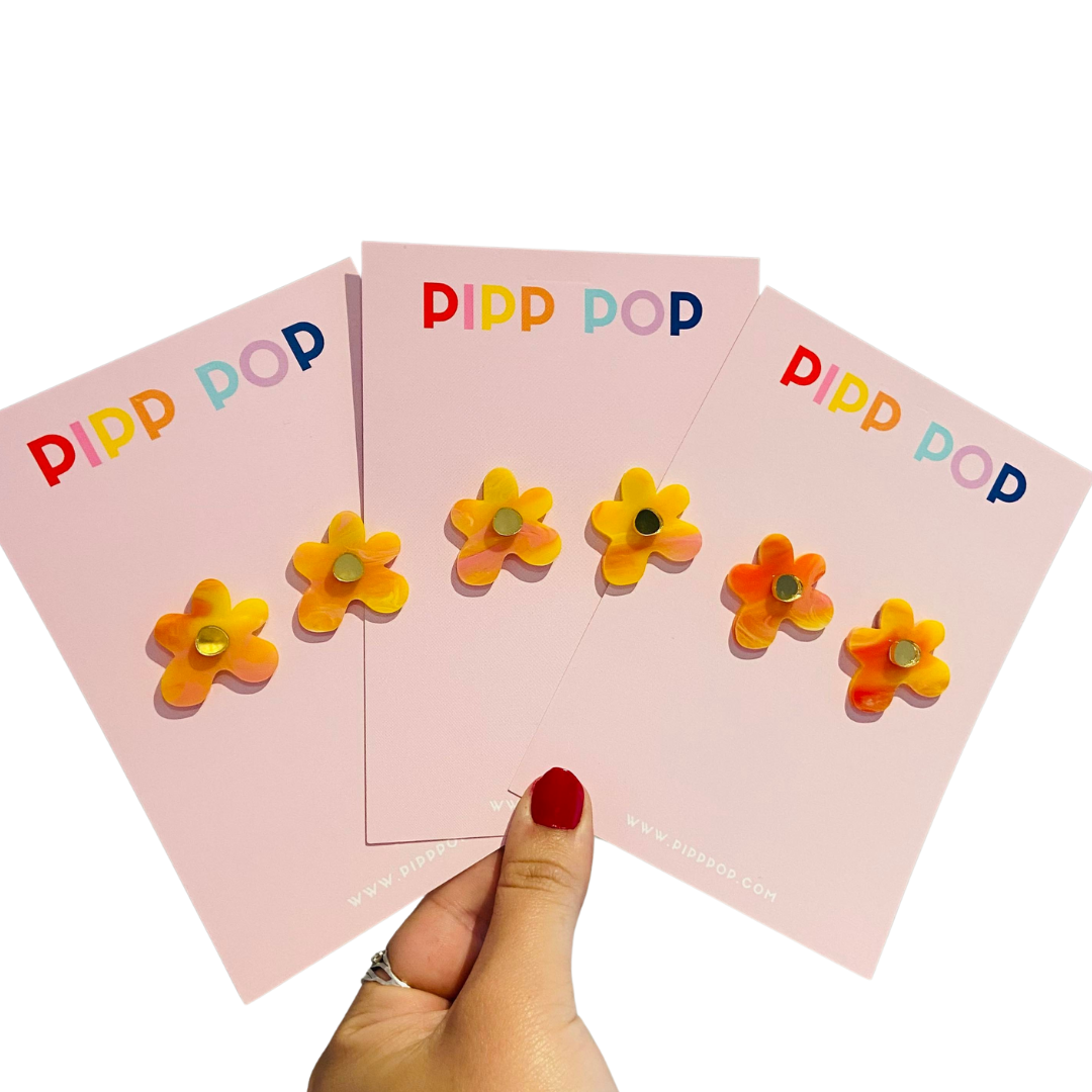 Petal Studs - 12 Colours Available-Pipp Pop