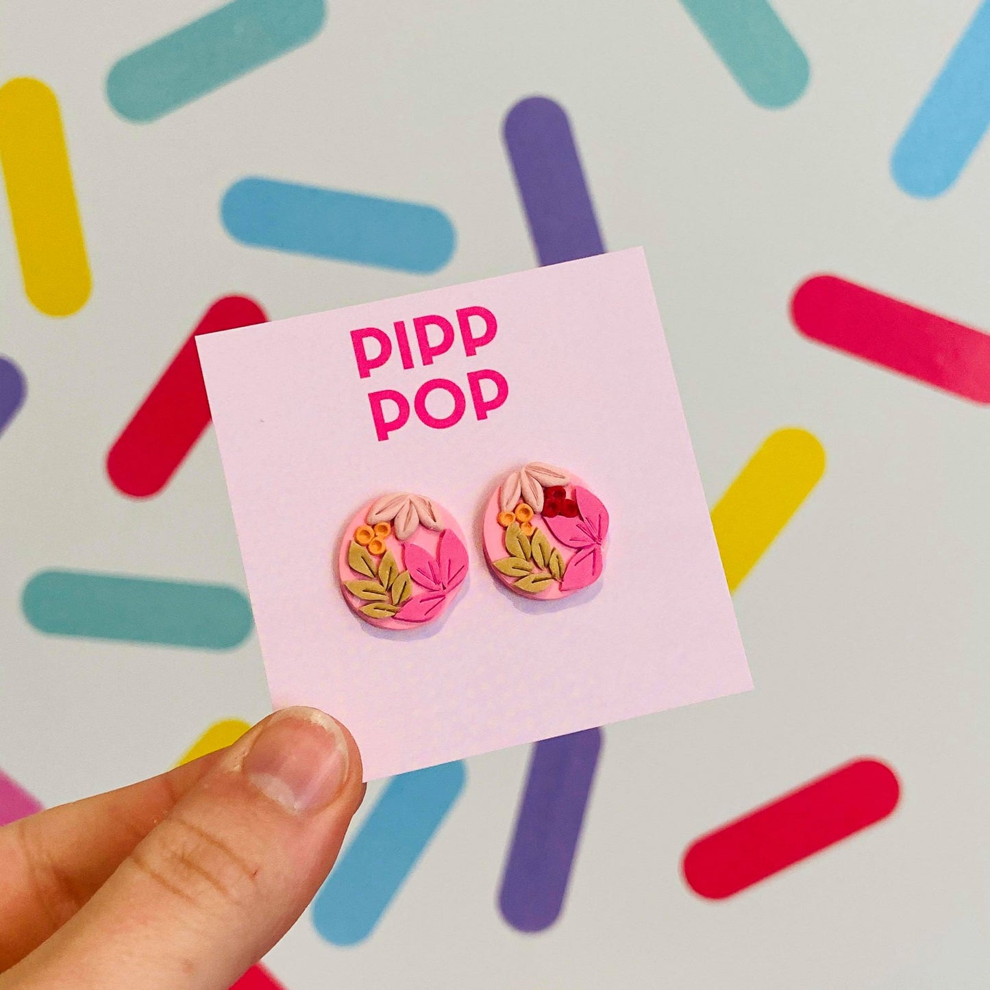 Nouveau Floral Studs-Pipp Pop