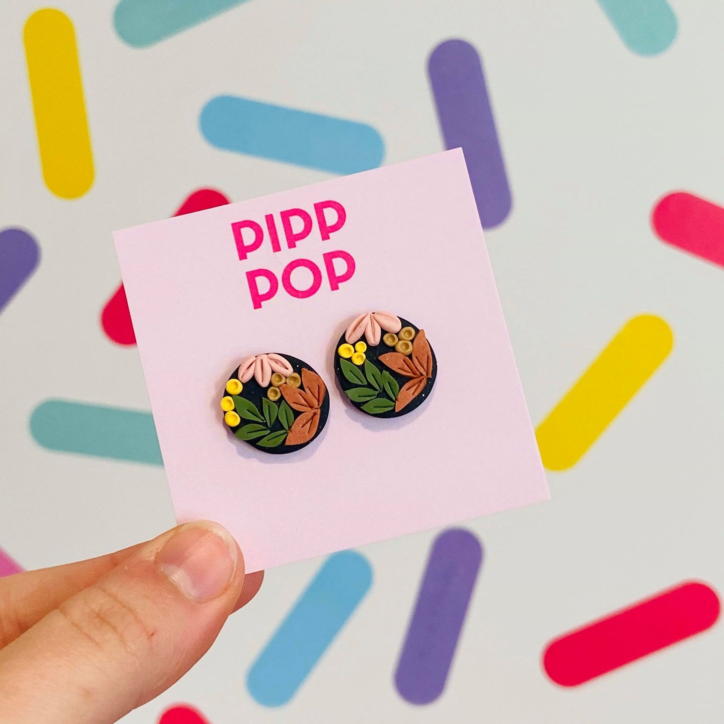 Nouveau Floral Studs-Pipp Pop