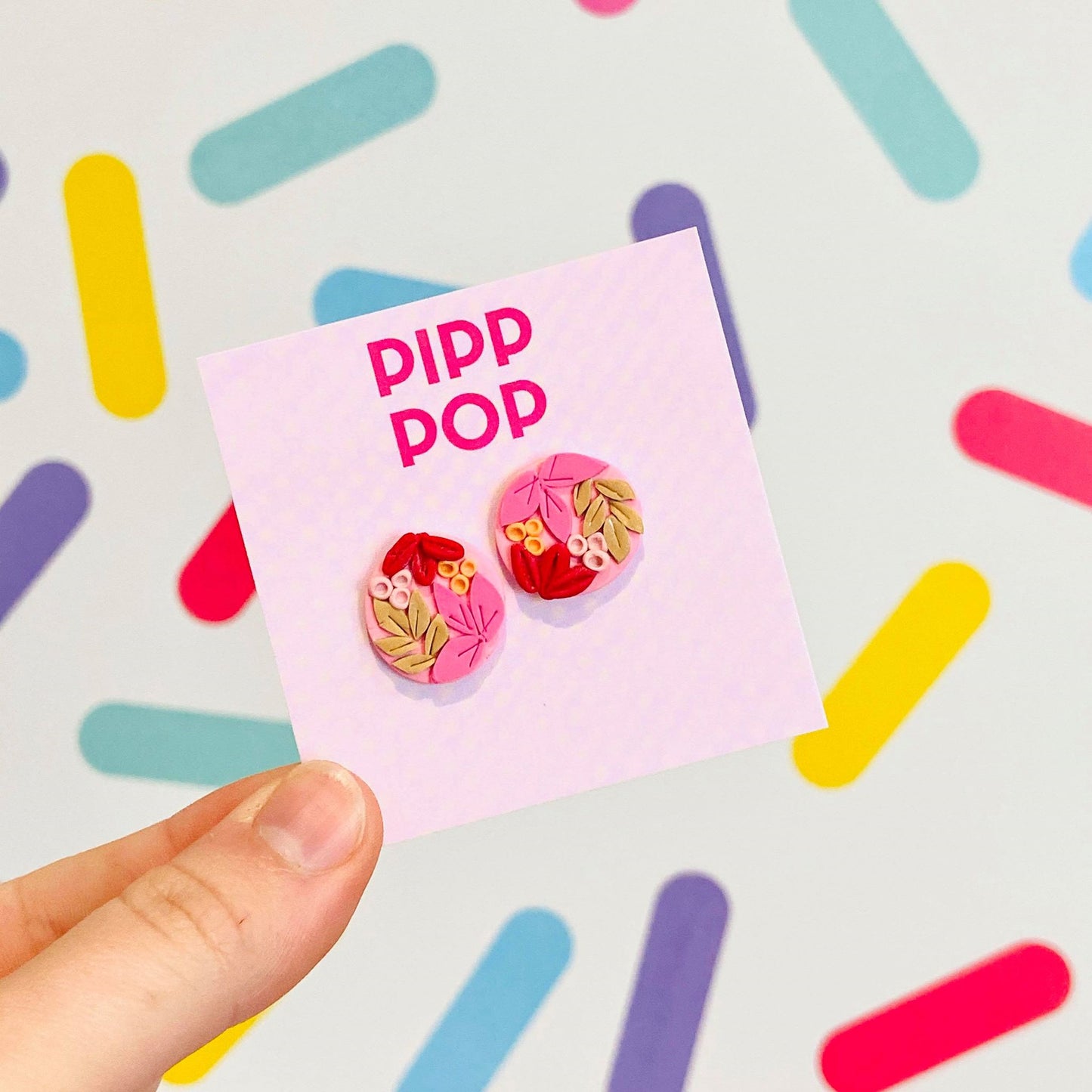 Nouveau Floral Studs-Pipp Pop