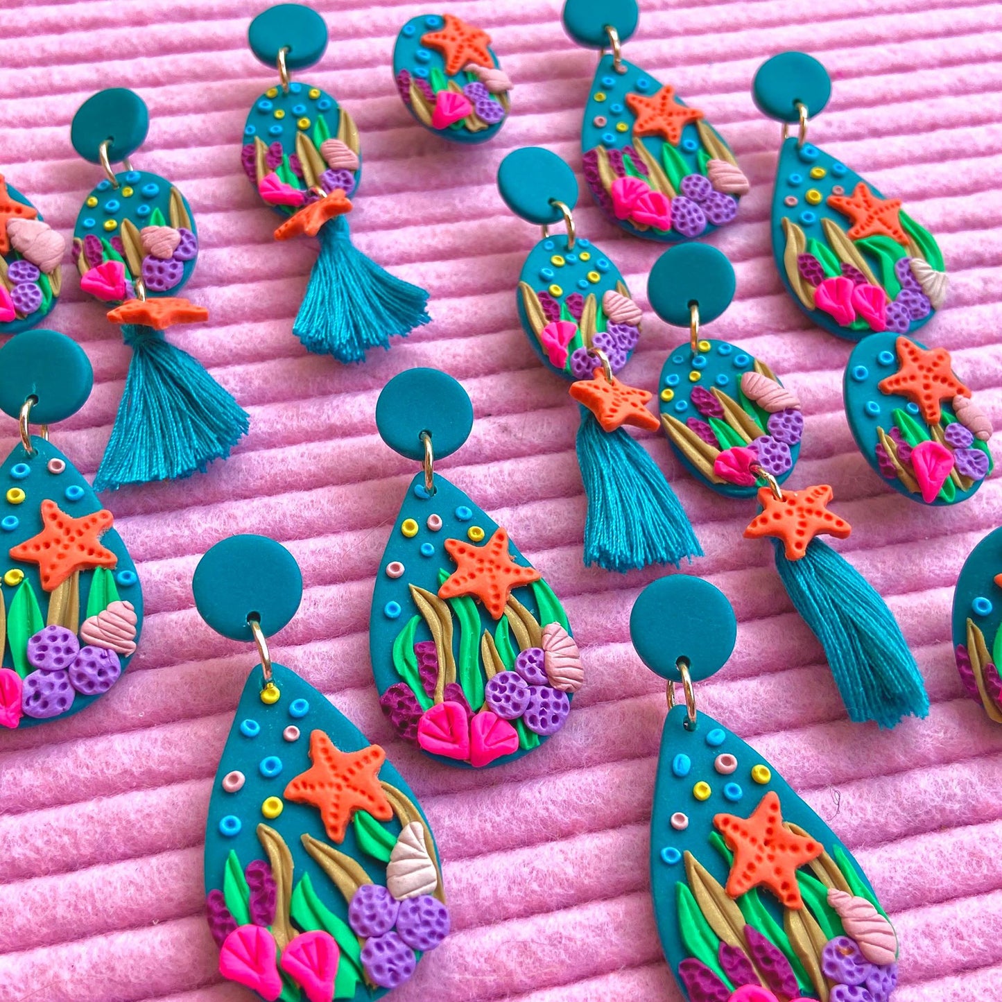 Coral Baskin Studs-Pipp Pop