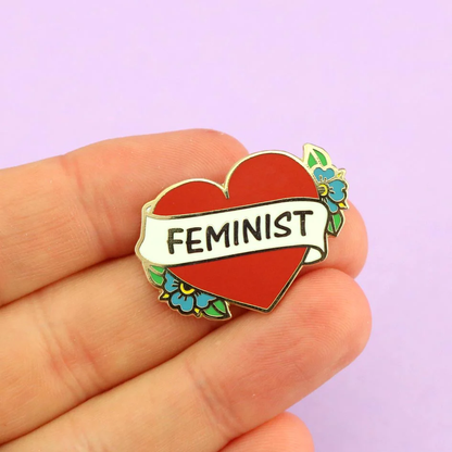 Feminist Heart Enamel Lapel Pin-Pipp Pop