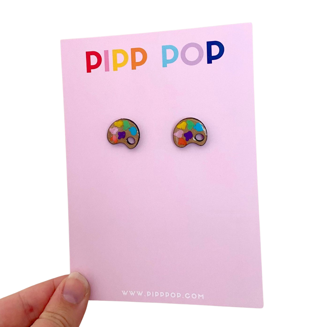 Art Palette Stud Earrings-Pipp Pop