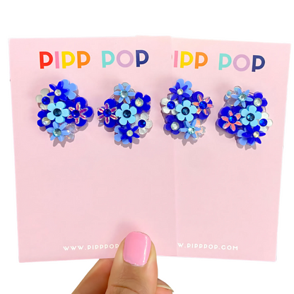 Flower Bouquet Studs - 8 Colours Available-Pipp Pop
