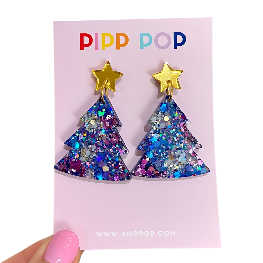 2024 Glitter Christmas Tree Dangles - 22 Styles Available-Pipp Pop