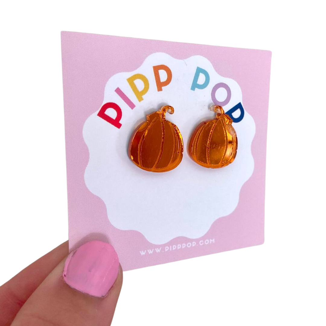 Halloween Pumpkin Studs-Pipp Pop