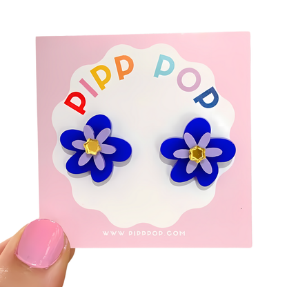 Mini Jessie Flower Studs - 10 Colours Available-Pipp Pop