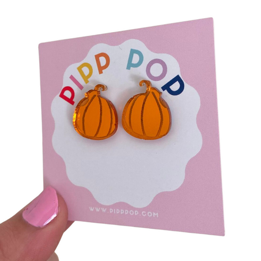 Halloween Pumpkin Studs-Pipp Pop