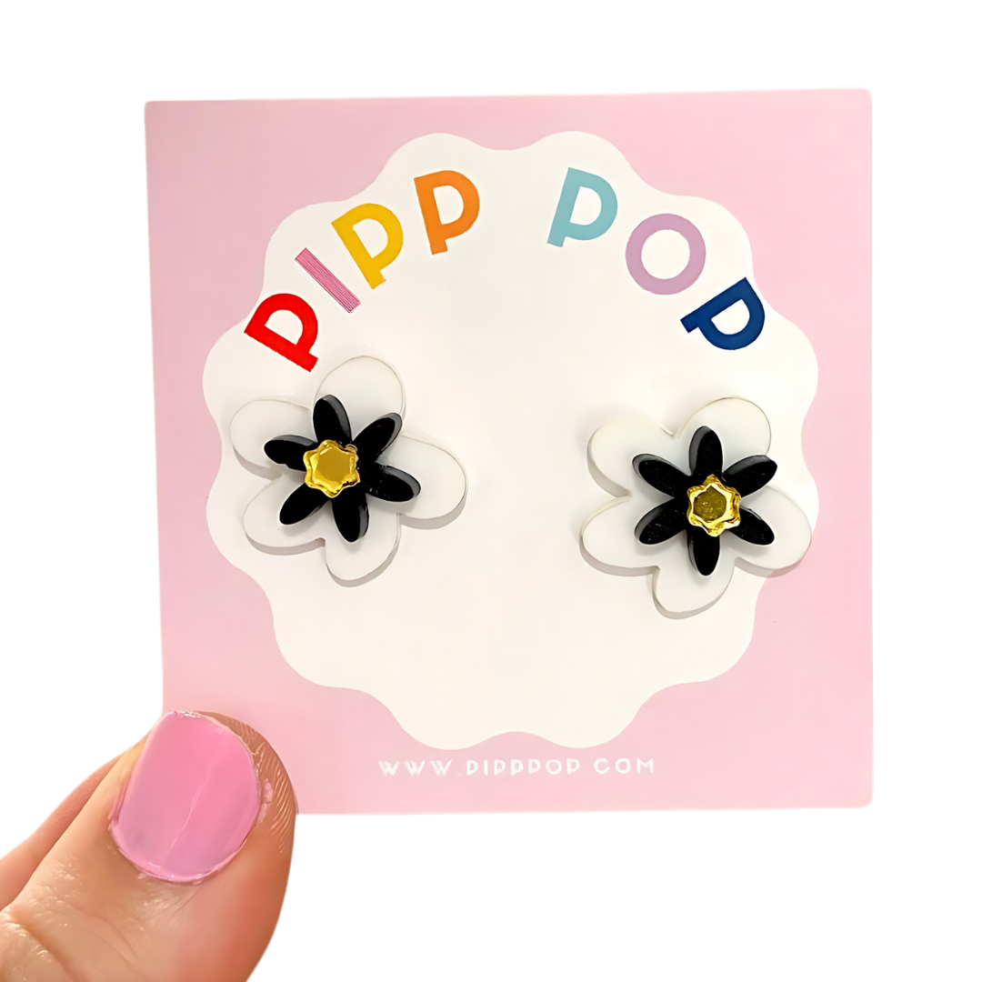 Mini Jessie Flower Studs - 10 Colours Available-Pipp Pop