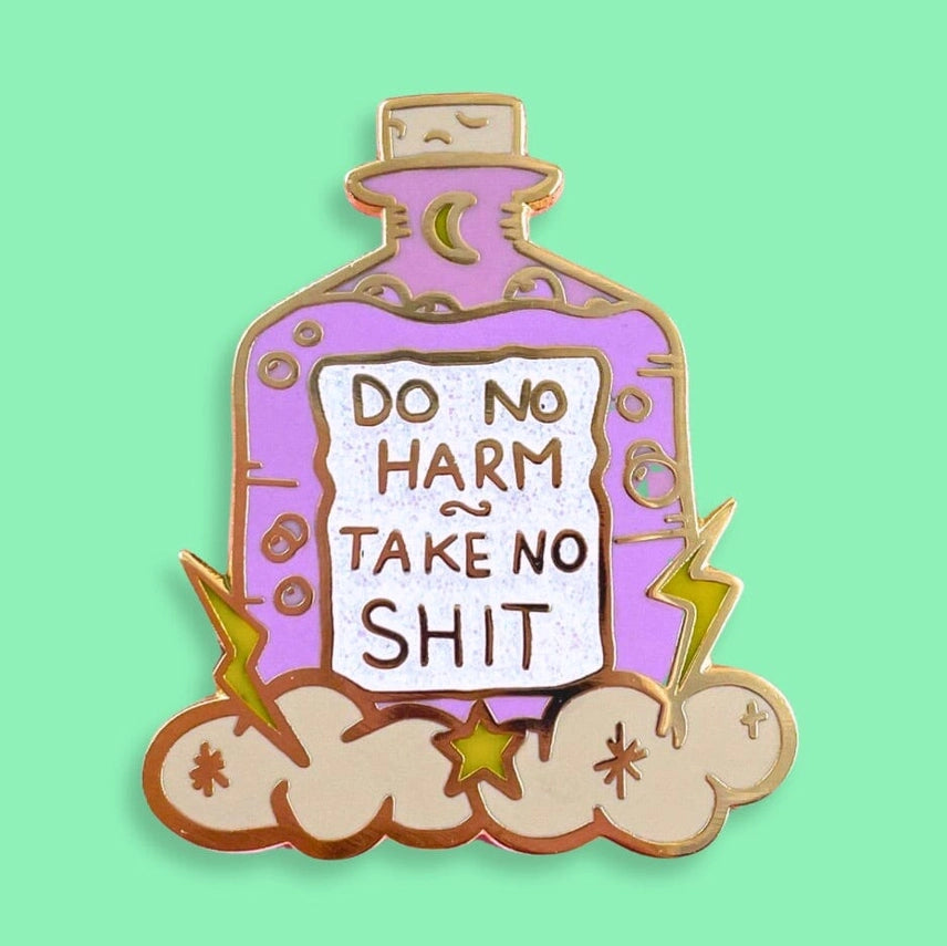 Do No Harm Take No Shit Lapel Pin-Pipp Pop