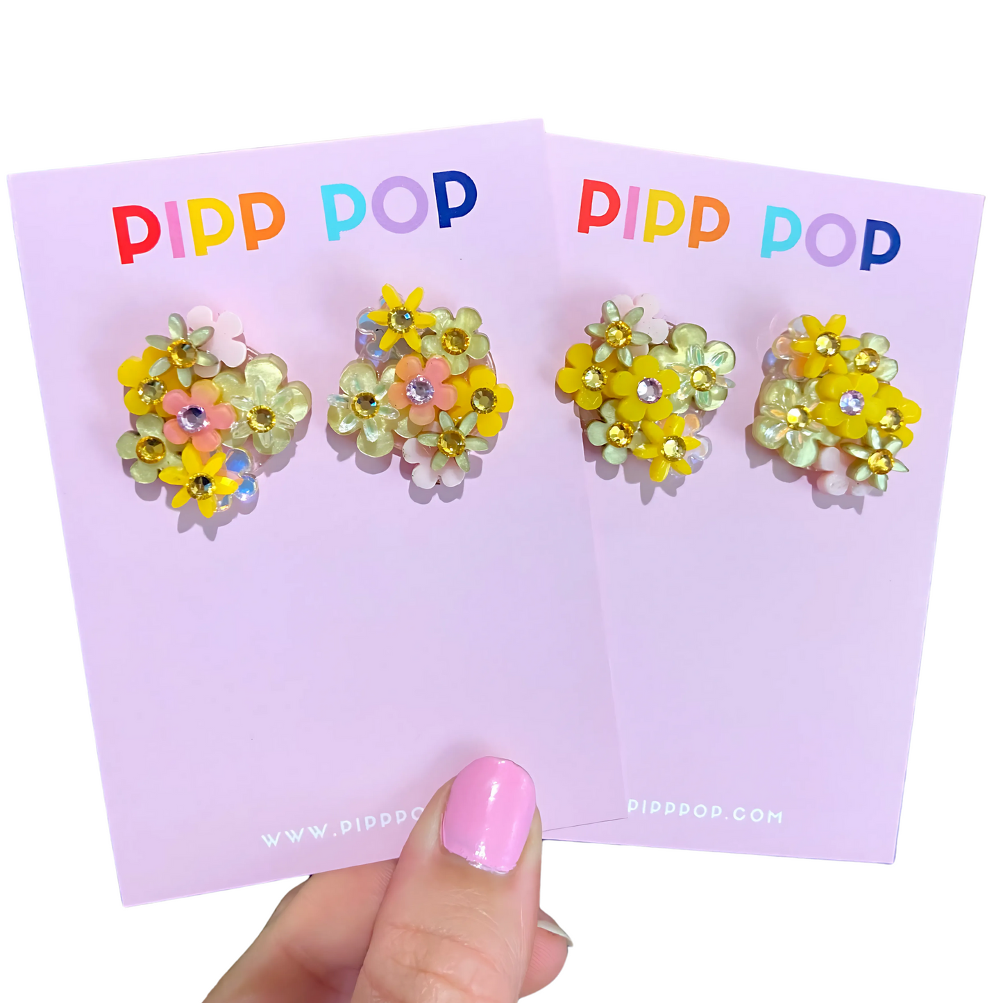 Flower Bouquet Studs - 8 Colours Available-Pipp Pop