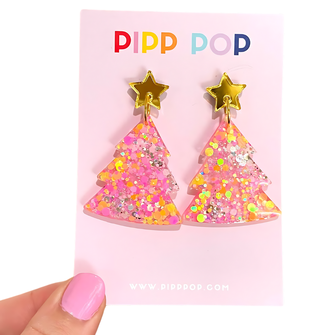 2024 Glitter Christmas Tree Dangles - 22 Styles Available-Pipp Pop