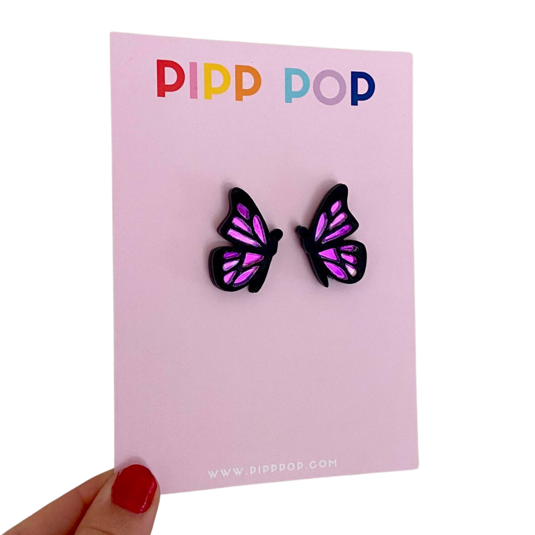 Butterfly Studs - 4 Colours Available-Pipp Pop