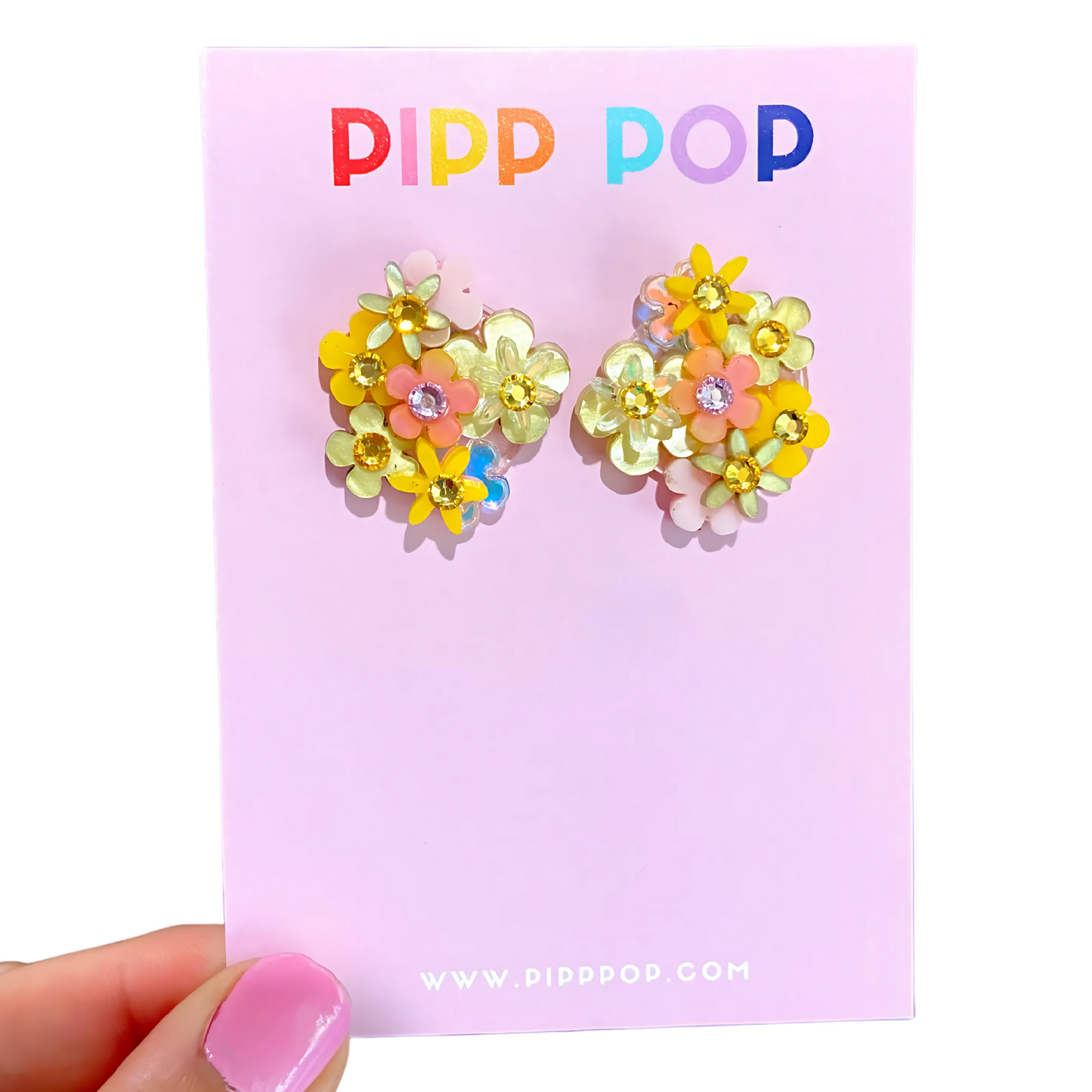 Flower Bouquet Studs - 8 Colours Available-Pipp Pop