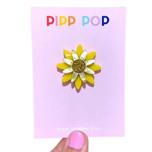 Sunflower Brooch-Pipp Pop