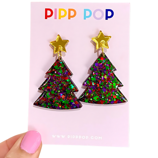 2024 Glitter Christmas Tree Dangles - 22 Styles Available-Pipp Pop