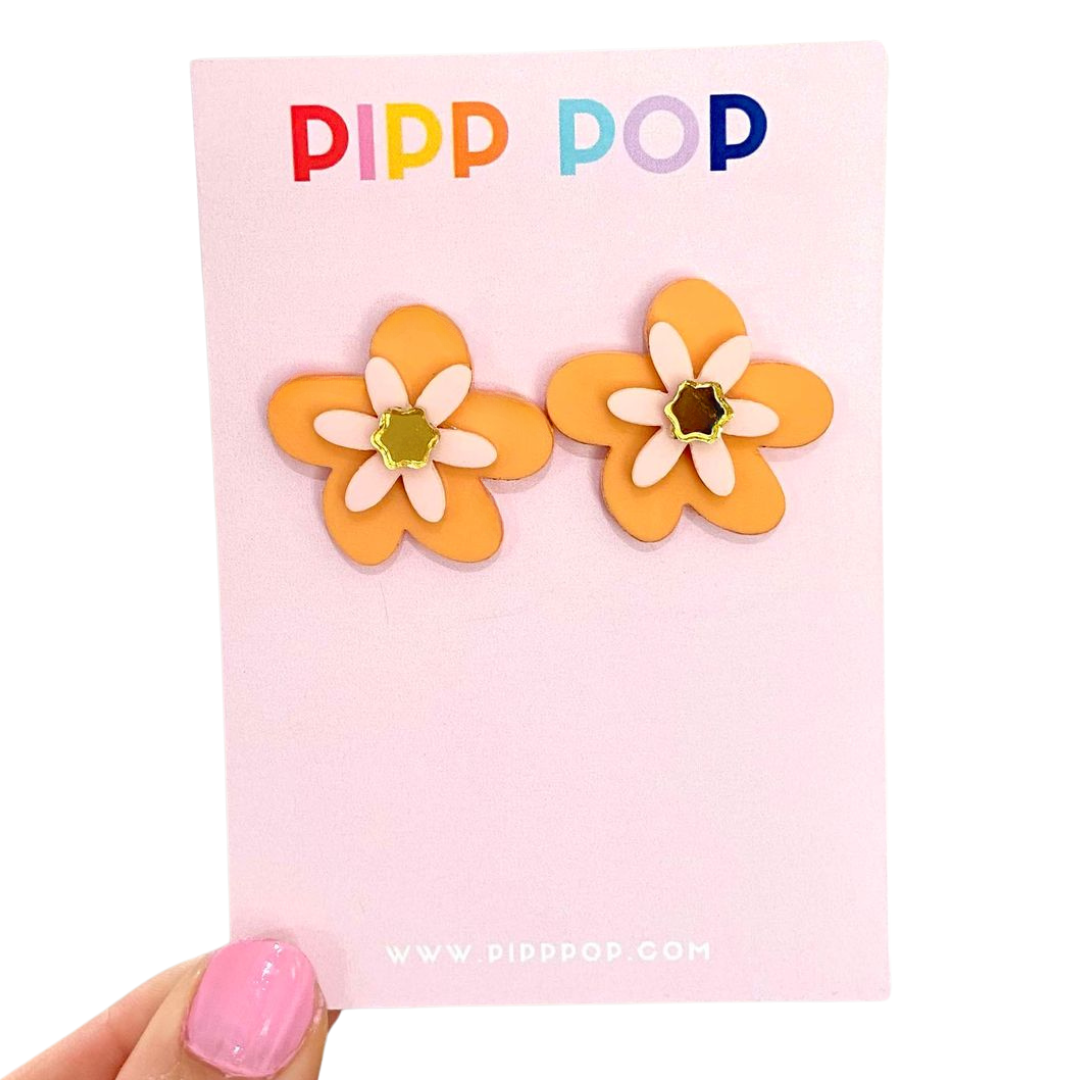 Jessie Flower Studs - 10 Colours Available-Pipp Pop