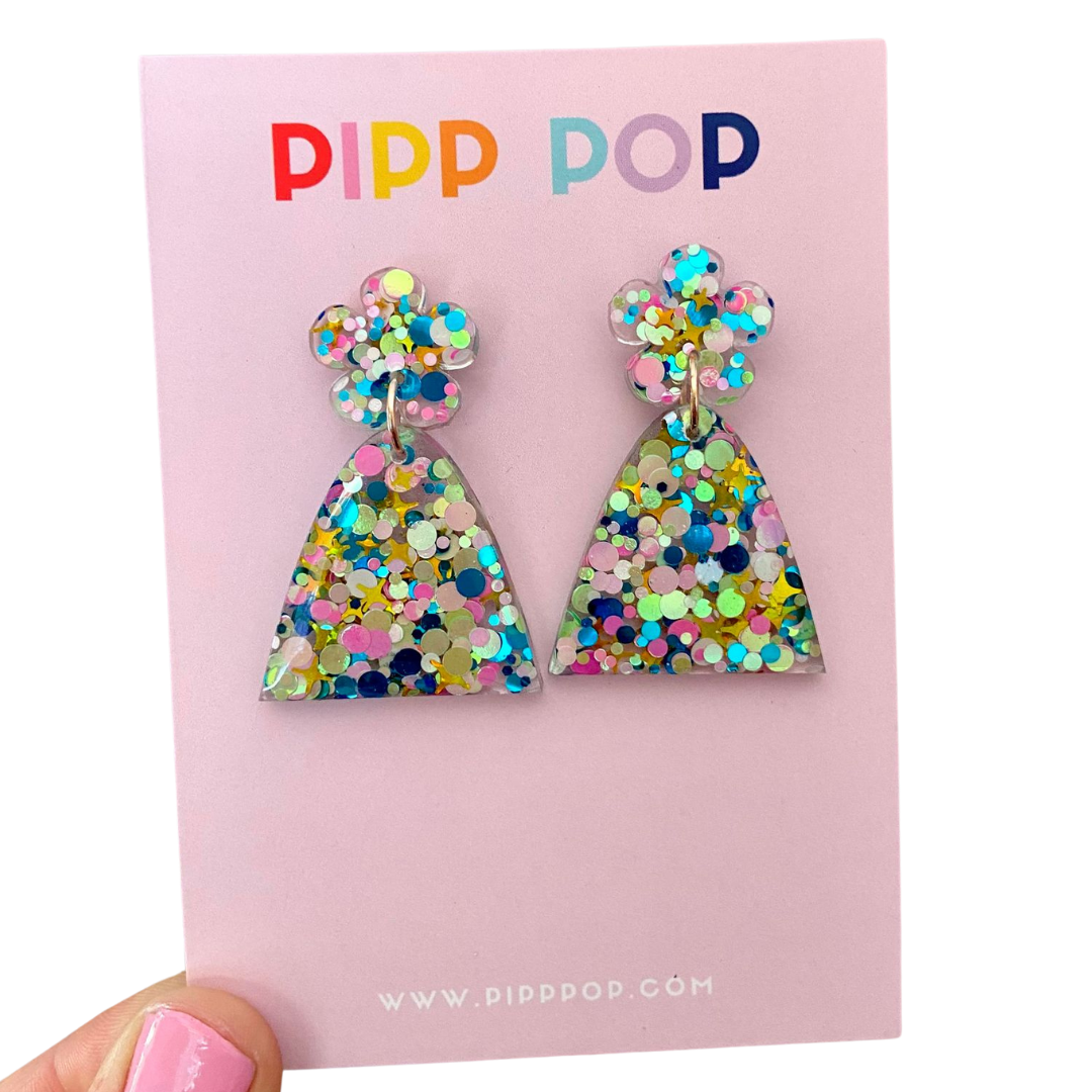 Evie Glitter Dangles - Party Pop - 2 styles available-Pipp Pop