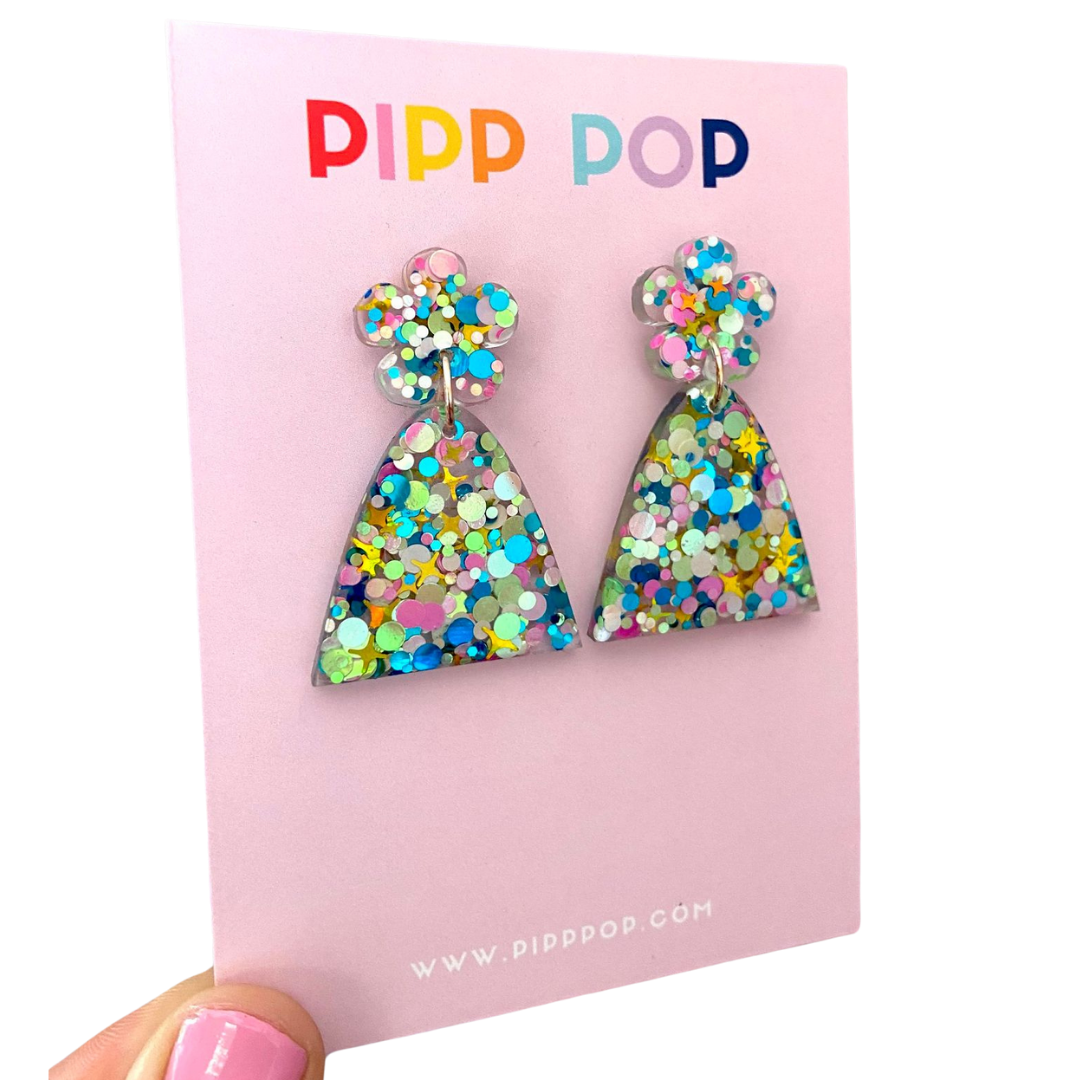 Evie Glitter Dangles - Party Pop - 2 styles available-Pipp Pop