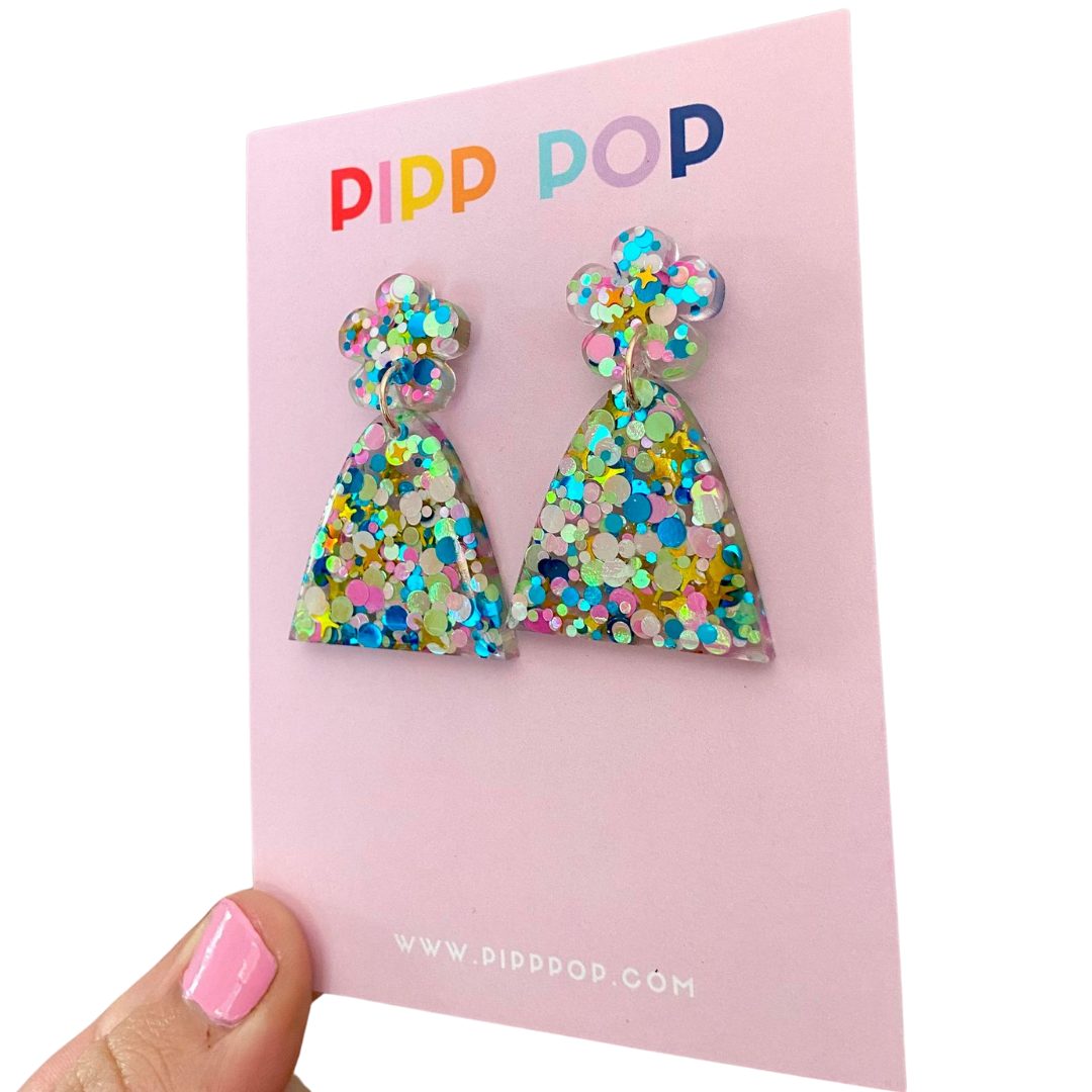 Evie Glitter Dangles - Party Pop - 2 styles available-Pipp Pop