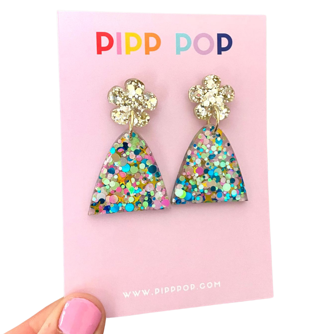 Evie Glitter Dangles - Party Pop - 2 styles available-Pipp Pop