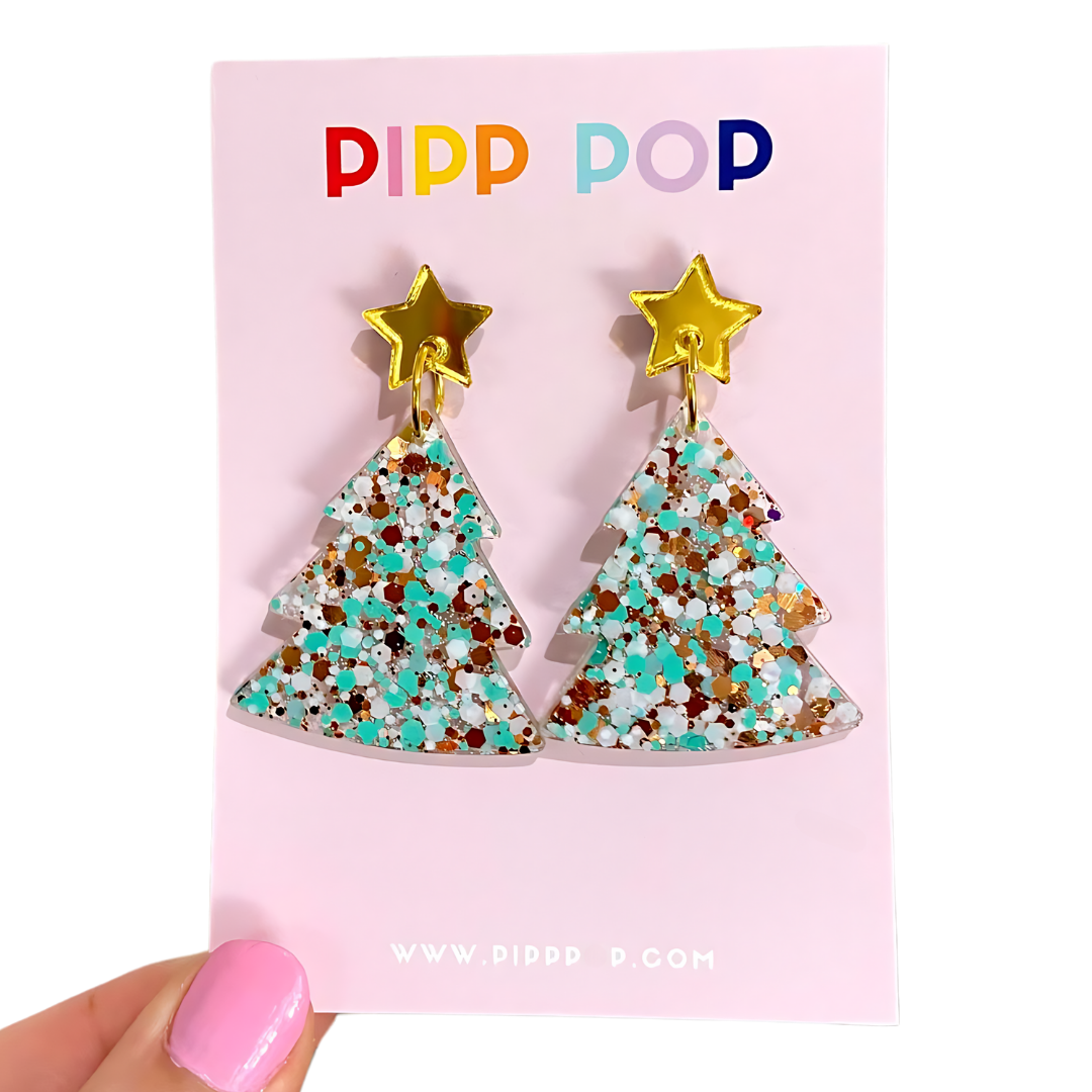 2024 Glitter Christmas Tree Dangles - 22 Styles Available-Pipp Pop