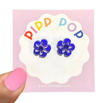 Ellie Flower Studs - 8 Colours Available-Pipp Pop