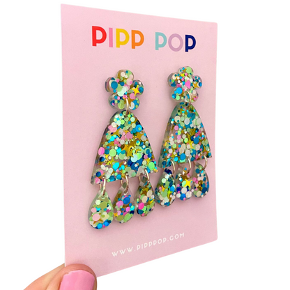 Suzie Glitter Dangles - Party Pop - 3 styles available-Pipp Pop