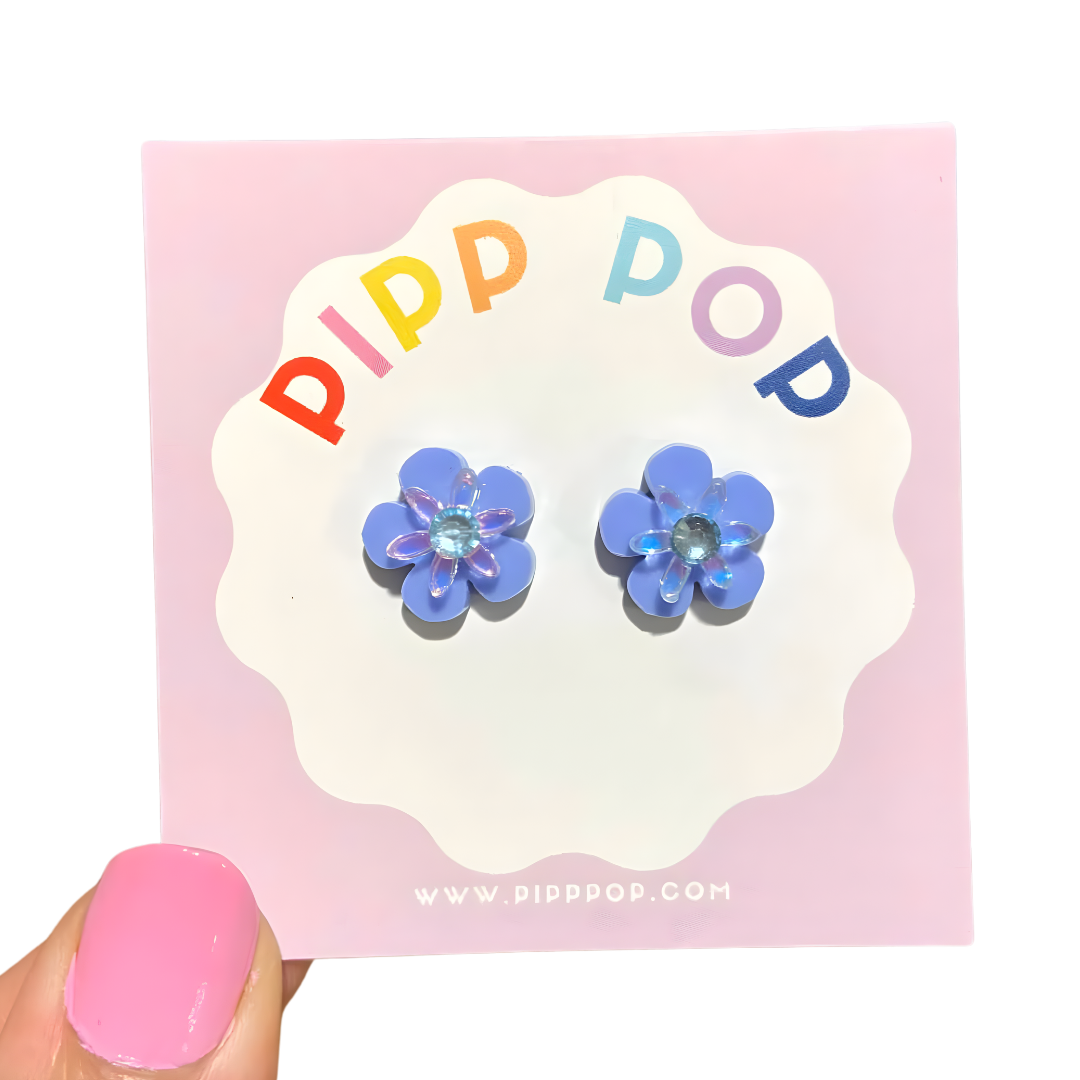 Ellie Flower Studs - 8 Colours Available-Pipp Pop