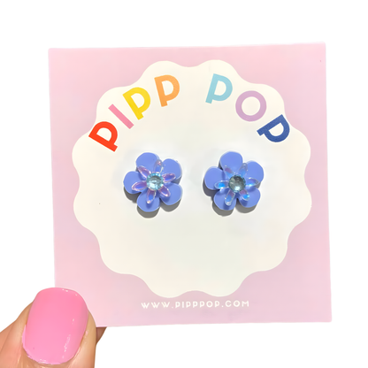 Ellie Flower Studs - 8 Colours Available-Pipp Pop
