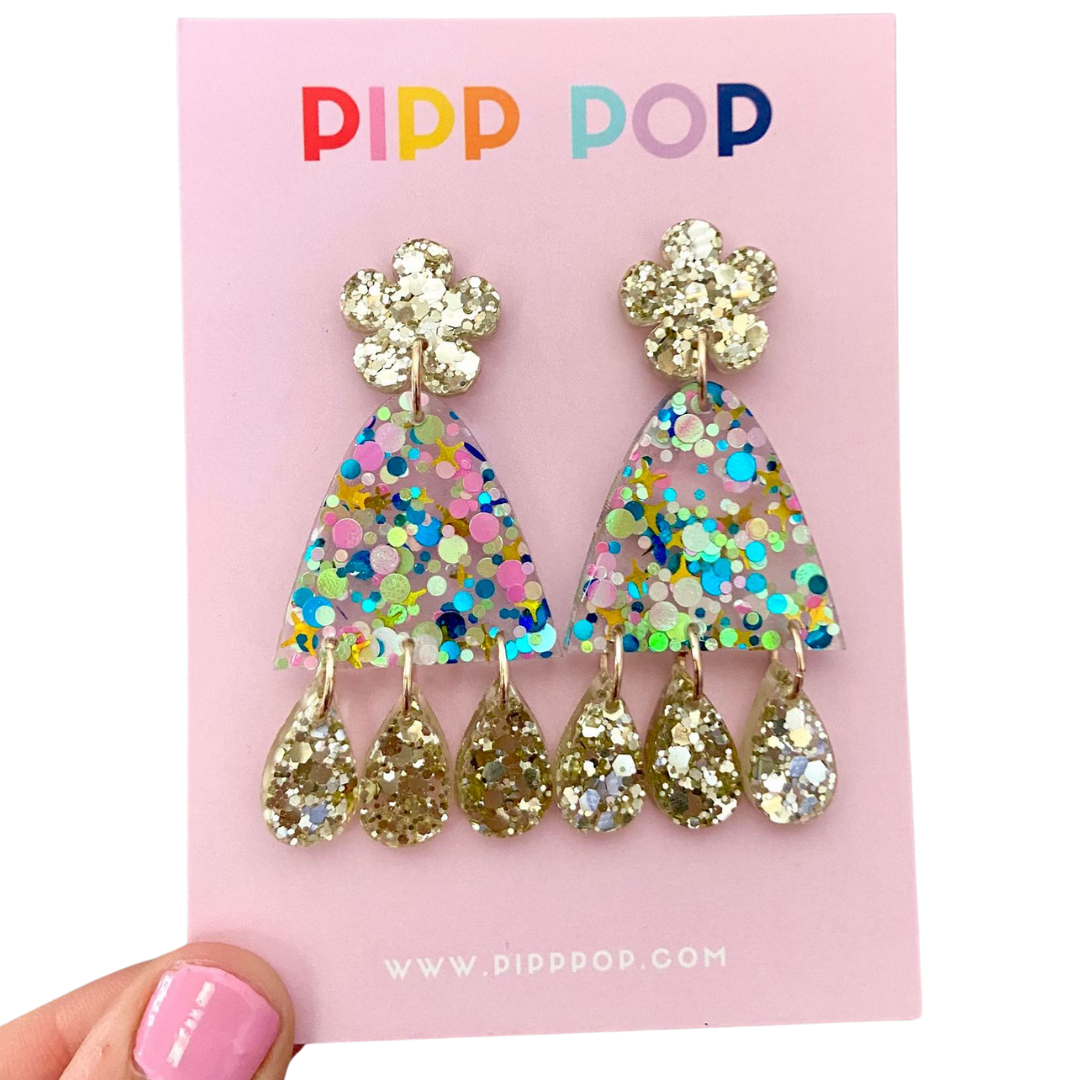 Suzie Glitter Dangles - Party Pop - 3 styles available-Pipp Pop