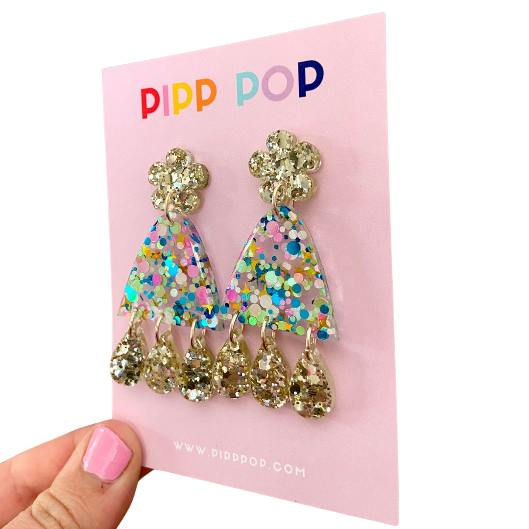 Suzie Glitter Dangles - Party Pop - 3 styles available-Pipp Pop