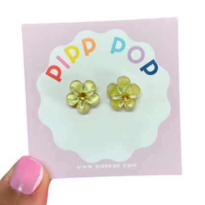 Ellie Flower Studs - 8 Colours Available-Pipp Pop