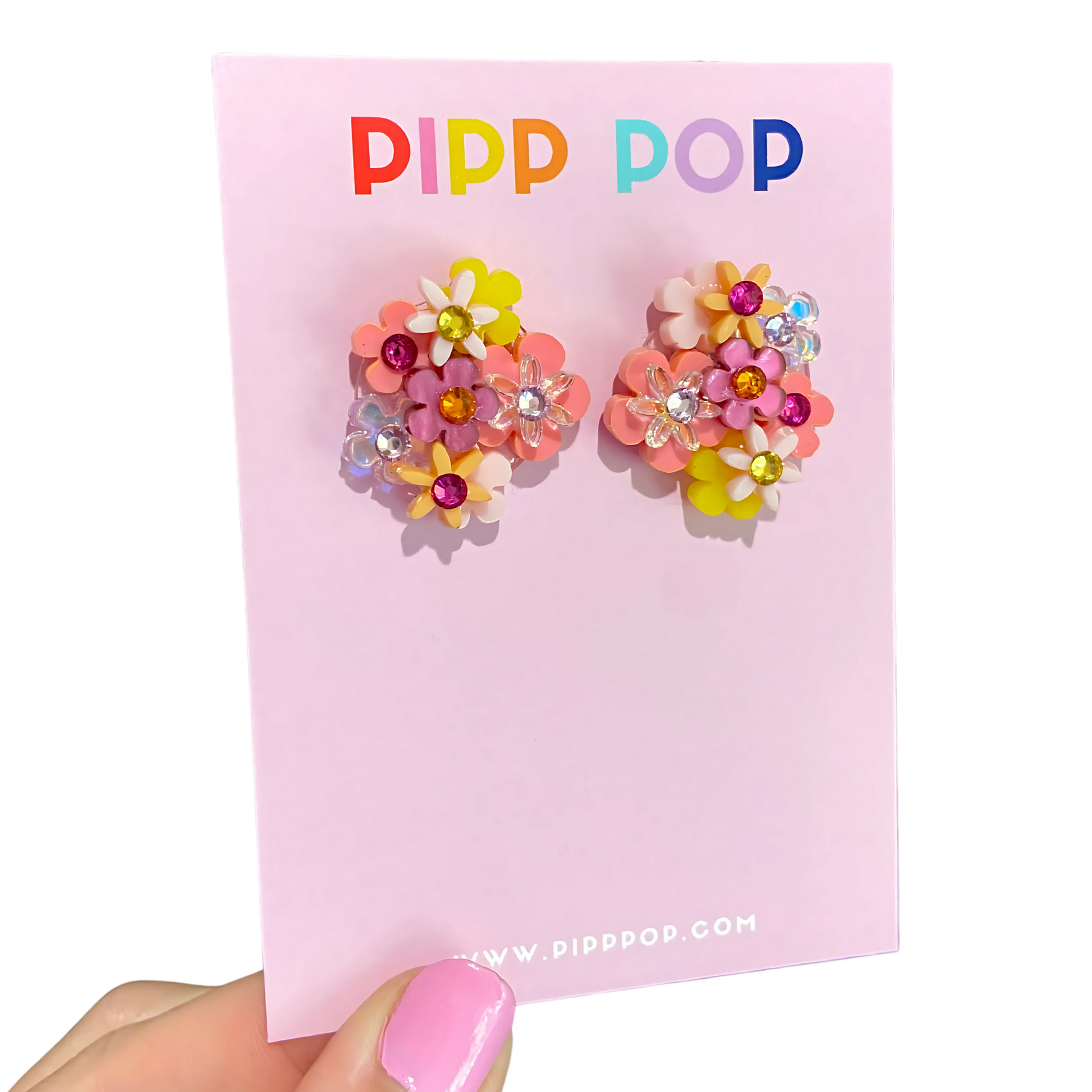 Flower Bouquet Studs - 8 Colours Available-Pipp Pop