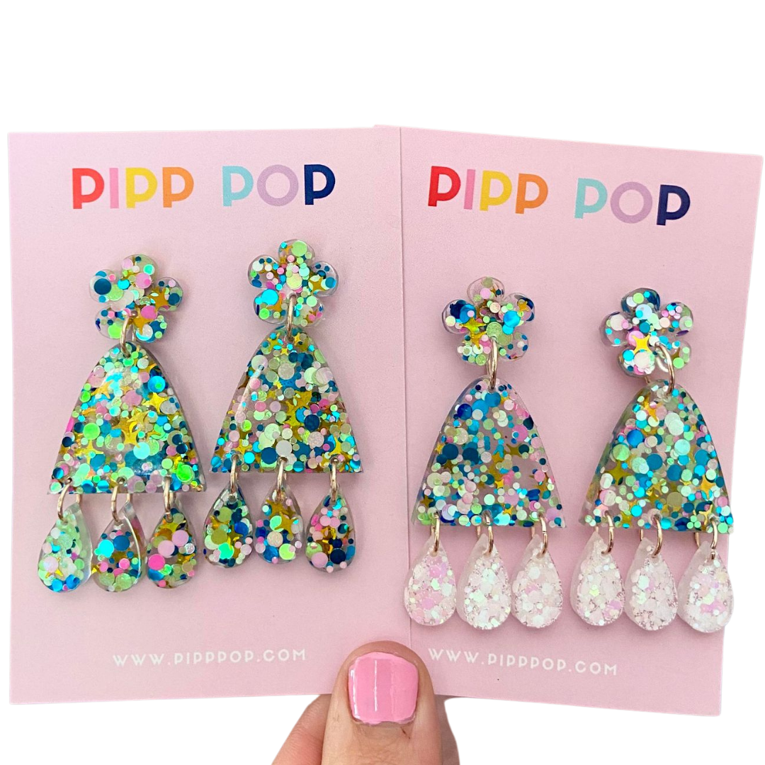 Suzie Glitter Dangles - Party Pop - 3 styles available-Pipp Pop