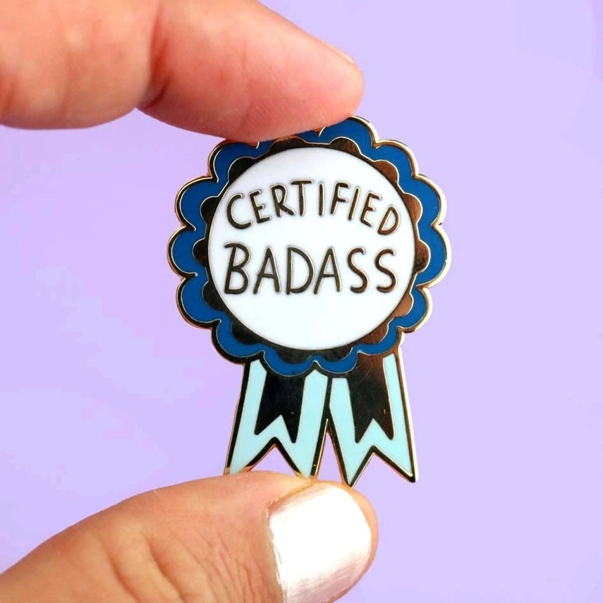 Certified Badass Lapel Pin-Pipp Pop