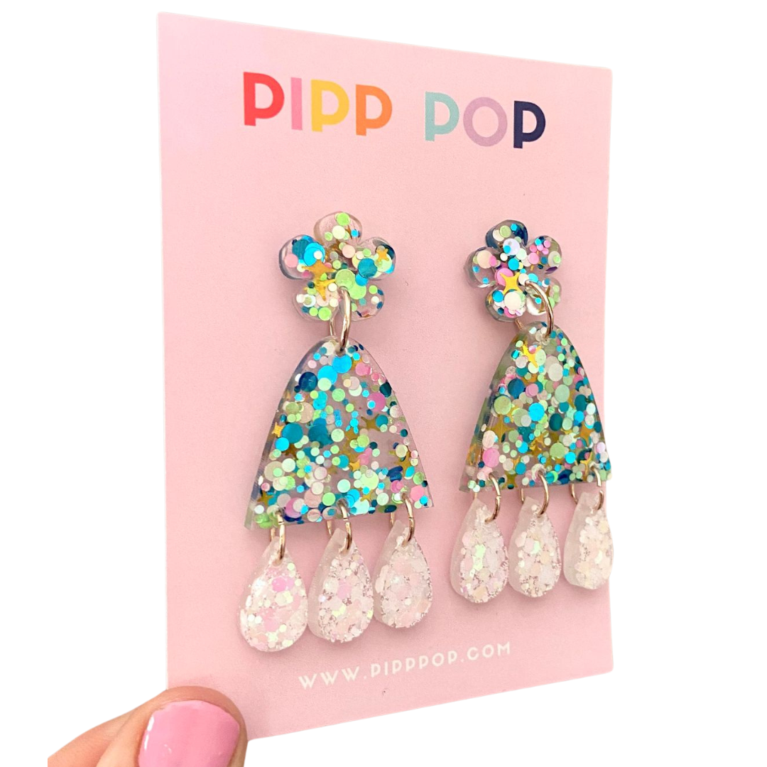 Suzie Glitter Dangles - Party Pop - 3 styles available-Pipp Pop