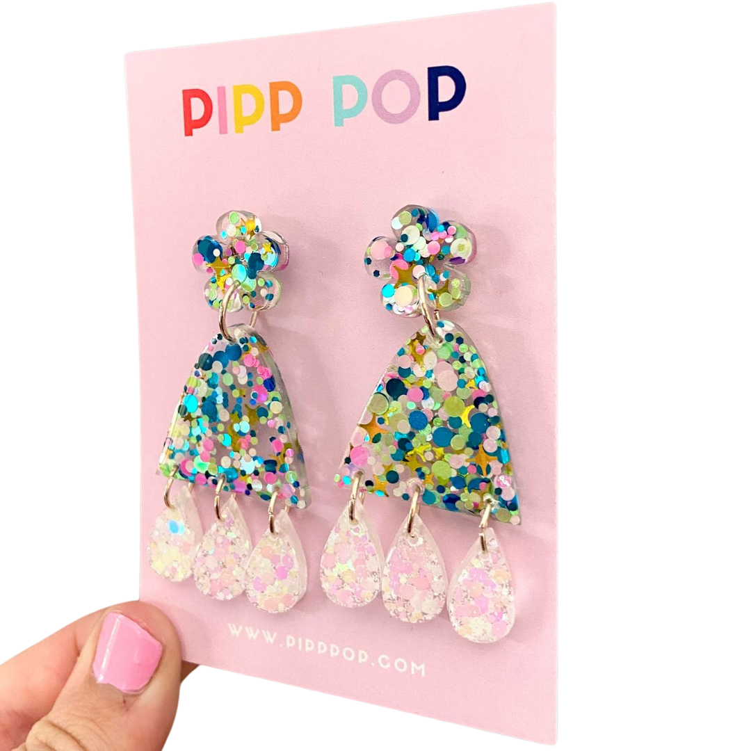 Suzie Glitter Dangles - Party Pop - 3 styles available-Pipp Pop