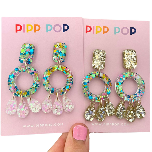 Aria Glitter Dangles - Party Pop - 3 styles available-Pipp Pop