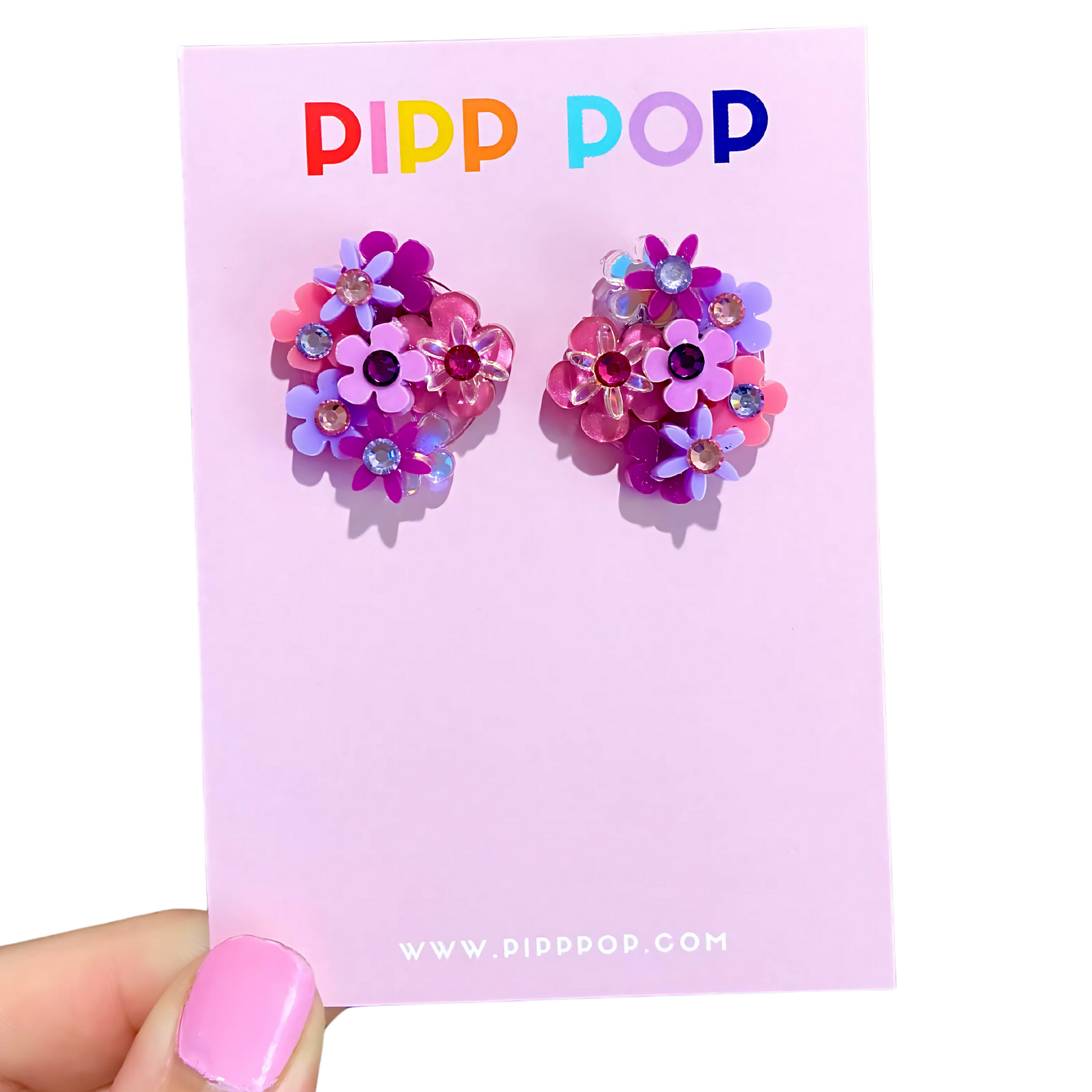 Flower Bouquet Studs - 8 Colours Available-Pipp Pop