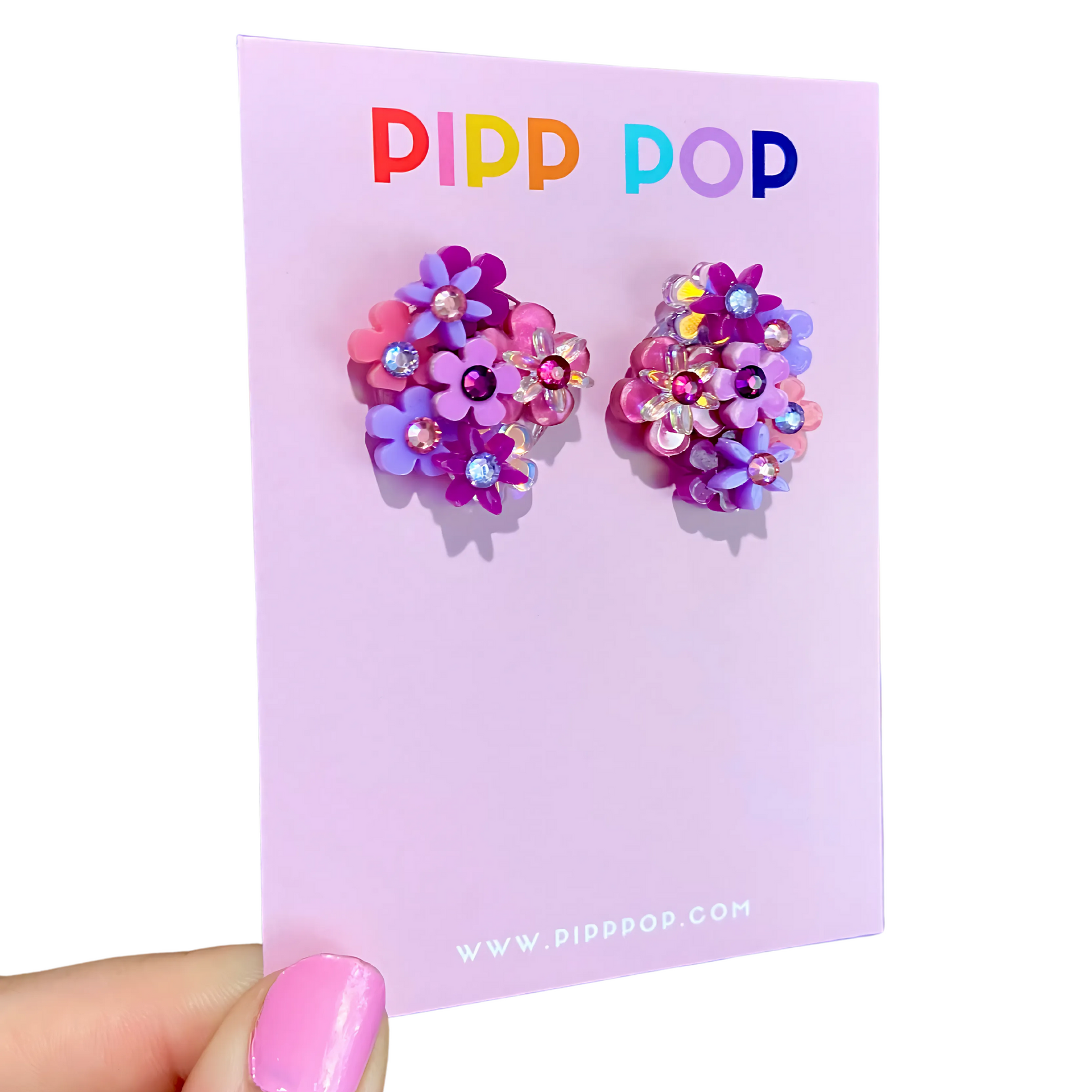 Flower Bouquet Studs - 8 Colours Available-Pipp Pop